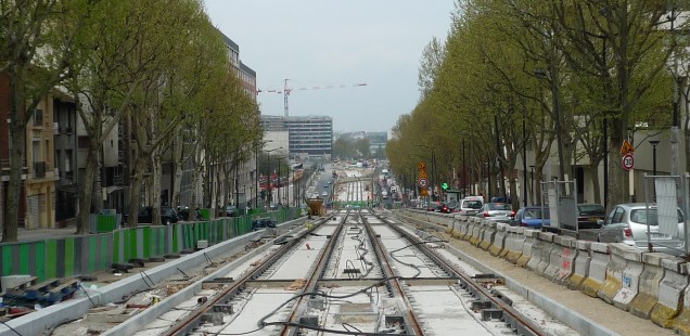 Der Bau der Tramway T3 in Paris