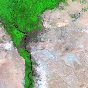 Satellite view of the Cairo agglomeration