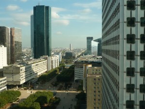 View from the Opus Tower in La Défense towards Paris