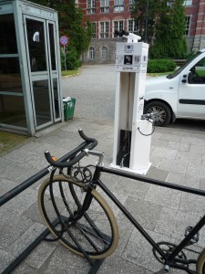Bike service station at the Gdansk University