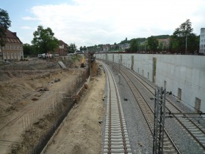 Railway construction in Gdansk