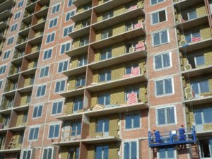 Thermal insulation of buildings in the Baltic Pearl project in Saint Petersburg