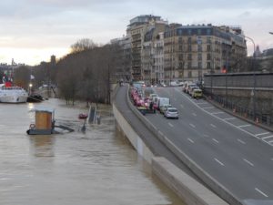 Flooding of the river Seine in Paris in 2018
