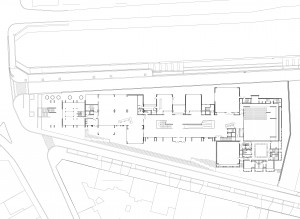 Plan of the ground floor of the Centre National de la Danse