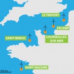 Die geplanten Offshore Windparks in Frankreich