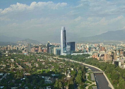 Costanera Center skyscraper in Santiago, Chile – urban transformation of a developing metropolis © skyscraperpage.com