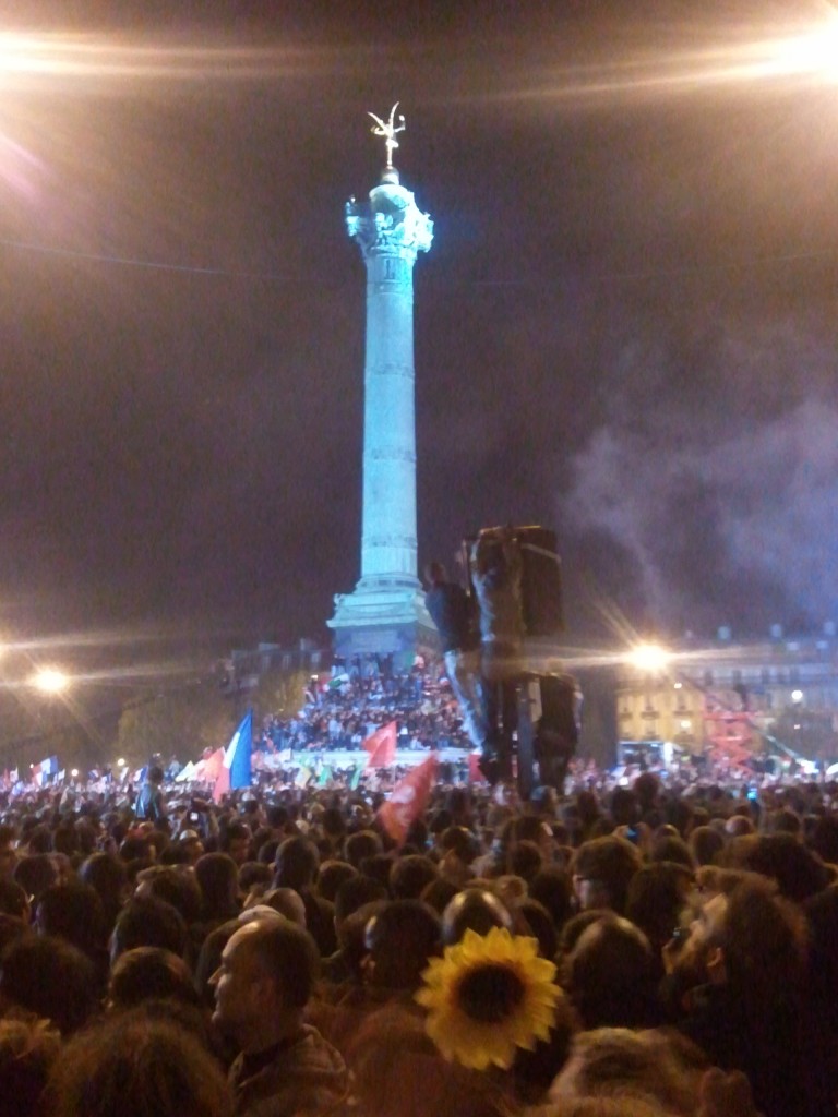 The 6th of May 2012 at the Place de la Bastille in Paris