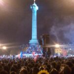 Place de la Bastille in Paris on 6 May 2012 – post-election celebration gathering, France