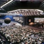 International Congress Center (ICC) Berlin – iconic modernist congress building, exterior view, Germany