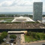 National Congress building by Oscar Niemeyer in Brasilia, Brazil – modernist architecture landmark, 2009