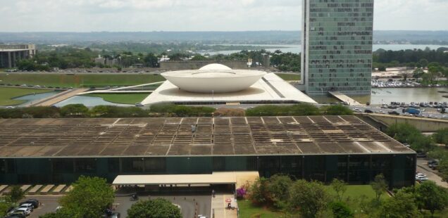 National Congress building by Oscar Niemeyer in Brasilia, Brazil – modernist architecture landmark, 2009