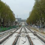 Tramway T3 line in Paris, France – modern tram infrastructure along the southern outer boulevards