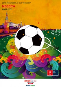 The FIFA2018 poster of Moscow, Russia