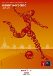 The FIFA2018 poster of Nizhny Novogrod, Russia