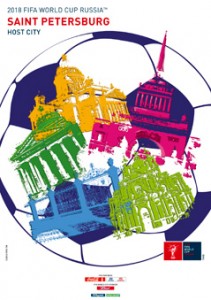 The FIFA2018 poster of Saint Petersburg, Russia