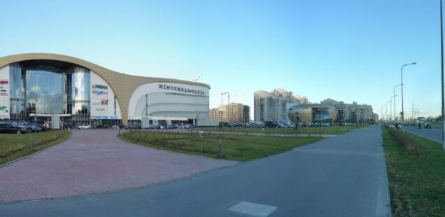 Pearl Plaza shopping mall at the Baltic Pearl development, Saint Petersburg, Russia, 2013