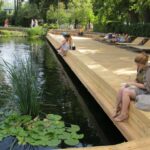Gorky Park in Moscow after its major renovation into a contemporary public urban space, Russia