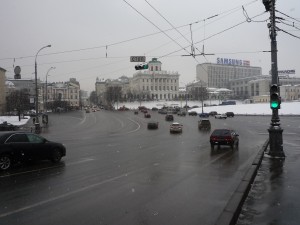 Inner city road in Moscow