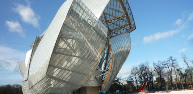 Fondation Louis Vuitton cultural centre by Frank Gehry in Paris, second view of the building, France, 2013