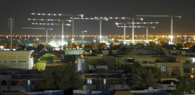 Al Ain skyline with tree-lined streets, UAE – the garden city of the Abu Dhabi Emirate, 2014