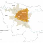 Map of the Métropole du Grand Paris perimeter showing its 131 municipalities, Île-de-France, 2014 © IAU-IdF