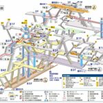 Shibuya station map, Tokyo, Japan – multi-modal hub and urban development reference for Grand Paris © Tokyo Metro