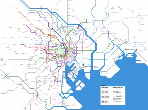 Subway and other urban rail services in Tokyo
