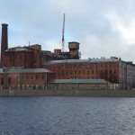 Factory in the industrial belt of St. Petersburg