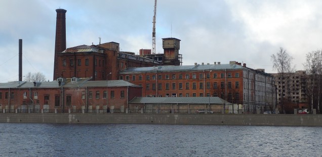 Factory in the industrial belt of St. Petersburg