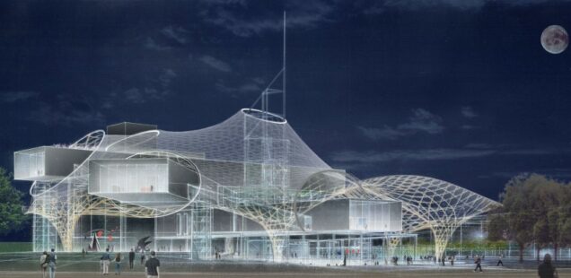 Winning design for Centre Pompidou Metz by Shigeru Ban, Jean de Gastines and Philip Gumuchdjian © CA2M
