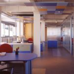 Open-plan workplaces on Platform A of the Pixelpark Office, Paris, France © Gitty Darugar
