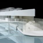 Model of the Fondation Pinault art museum at Pont de Sèvres, near Paris, designed by Tadao Ando © ARR