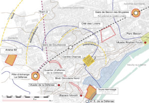 Analysis of the urban integration of the Centre Charras in Courbevoie