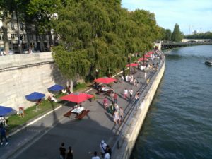 Former Seine river expressway, now a promenade