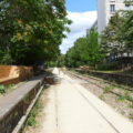 Petite Ceinture abandoned railway track running through Paris, France – urban reuse project, 2020